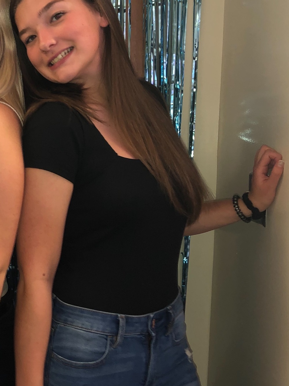 black ribbed bodysuit